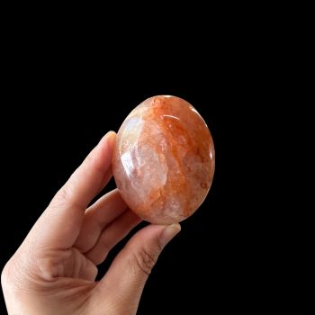 Hematoidal Quartz Red Palm Stone