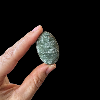 Seraphinite Palm Stone