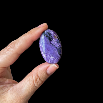 Charoite Palm Stone