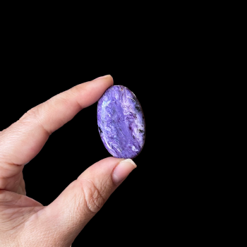 Charoite Palm Stone