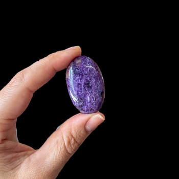 Charoite Palm Stone