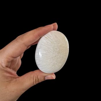 Scolecite Palm Stone